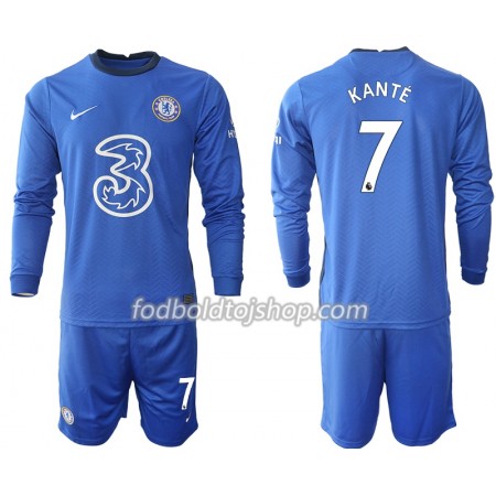 Chelsea Kante Børn Hjemme Fodboldsæt 2020-21 L/S (+ Korte bukser)